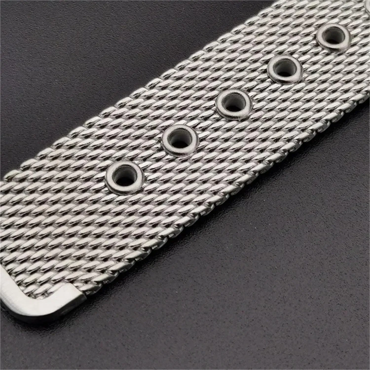 Mesh Stainless Steel Watchbands 20 22mm Men Miss Metal Folding Buckle Universal Strap