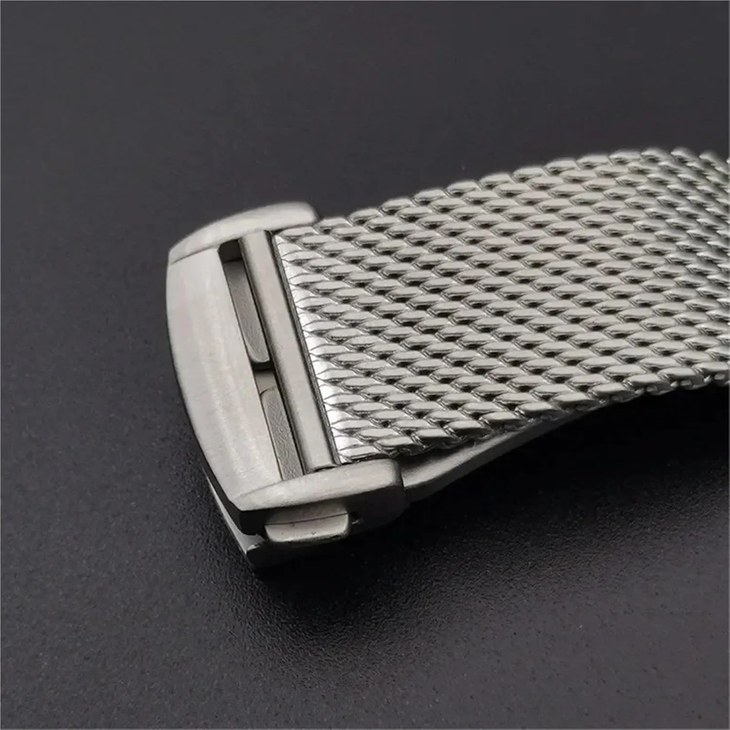 Mesh Stainless Steel Watchbands 20 22mm Men Miss Metal Folding Buckle Universal Strap