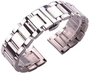 Metal Replacement Band,Watch Straps, Watch Solid 316L Stainless Steel Watchbands Silver 18mm 20mm 21mm 22mm 23mm 24mm Metal Watch Band Strap Wrist Watches Bracelet(Color : A, Size : 23mm) ( Color : A