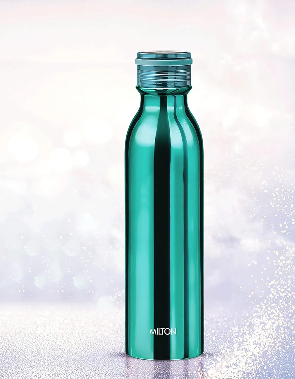 Milton Glitz 600 Vacuum Insulated Thermosteel Water Bottle/Flask | 20 oz | 580 ml | 24 hours Hot & Cold, 18/8 Stainless Steel, BPA Free, Food Grade, Leak-Proof | Aqua Green