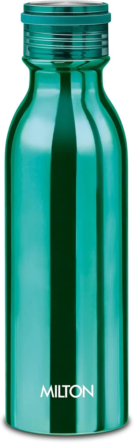 Milton Glitz 600 Vacuum Insulated Thermosteel Water Bottle/Flask | 20 oz | 580 ml | 24 hours Hot & Cold, 18/8 Stainless Steel, BPA Free, Food Grade, Leak-Proof | Aqua Green