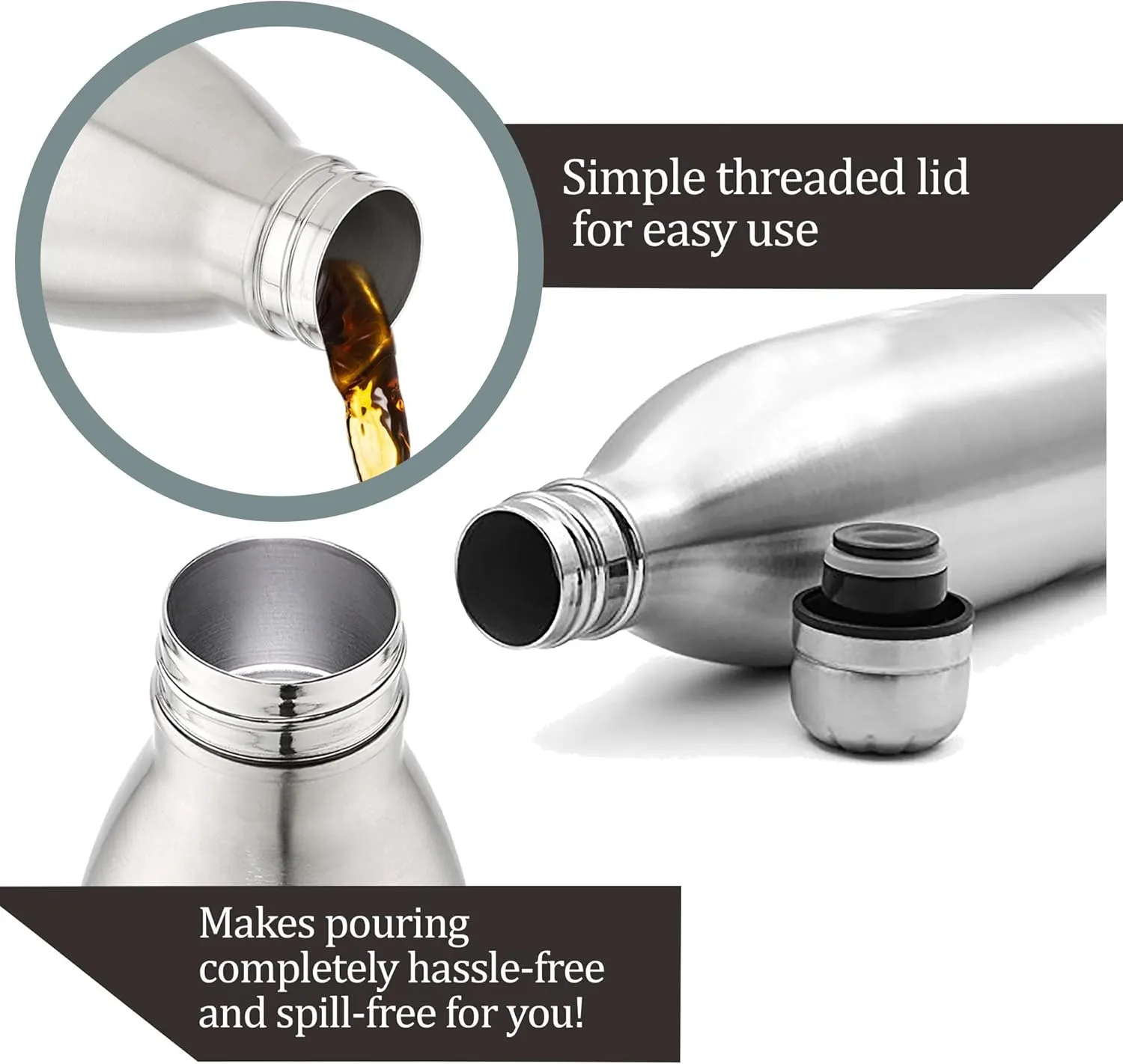 Milton Insulated Water Bottle 700 ml, (24 oz) Stainless Steel Double Walled Vacuum for 24 Hours Hot and Cold, Leakproof, BPA Free, Thermosteel Duo-DLX 750 Maroon