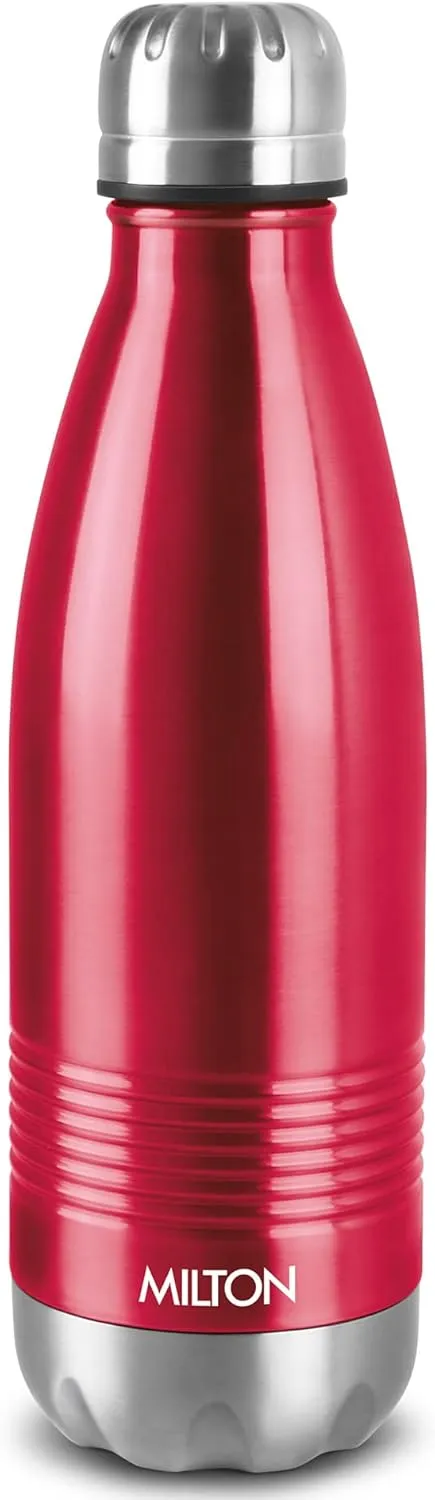 Milton Insulated Water Bottle 700 ml, (24 oz) Stainless Steel Double Walled Vacuum for 24 Hours Hot and Cold, Leakproof, BPA Free, Thermosteel Duo-DLX 750 Maroon
