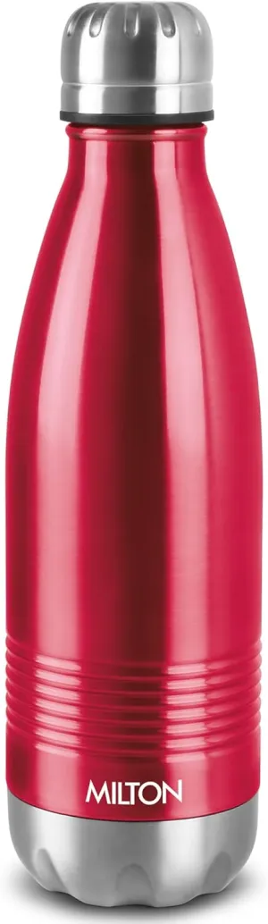 Milton Insulated Water Bottle 700 ml, (24 oz) Stainless Steel Double Walled Vacuum for 24 Hours Hot and Cold, Leakproof, BPA Free, Thermosteel Duo-DLX 750 Maroon