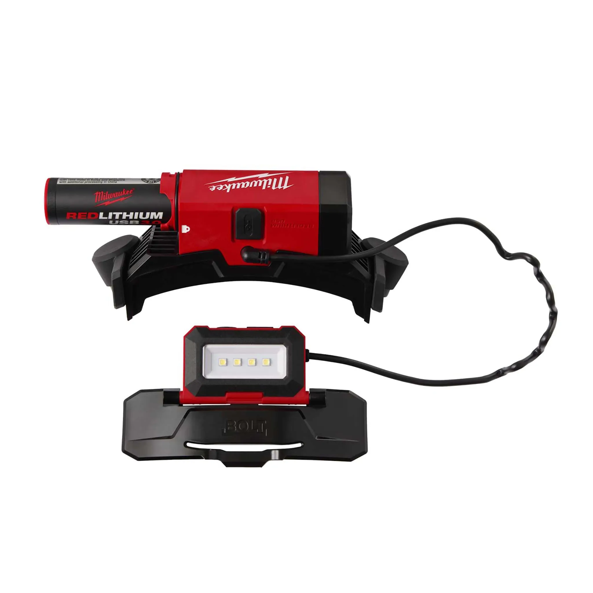 Milwaukee REDLITHIUM USB Rechargeable BOLT Headlamp 3.0 Ah Kit 1 Pack