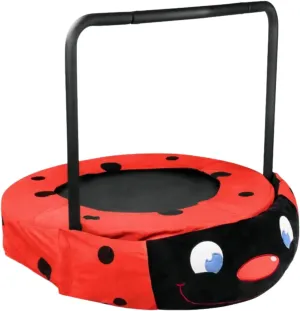 Mini Toddler Trampoline, 36 Inch Trampoline with Foam-Padded Handlebar Foldable Indoor Outdoor Trampoline, Kids Trampoline Birthday for Kids Aged 3-7