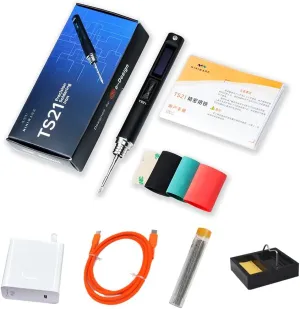 MINIWARE TS21 Smart Digital Soldering Iron Kit with Precision Temp Control & Portable Design, Equipped with 65W Power Supply, for Electronics Repair, DIY, Hobbyists