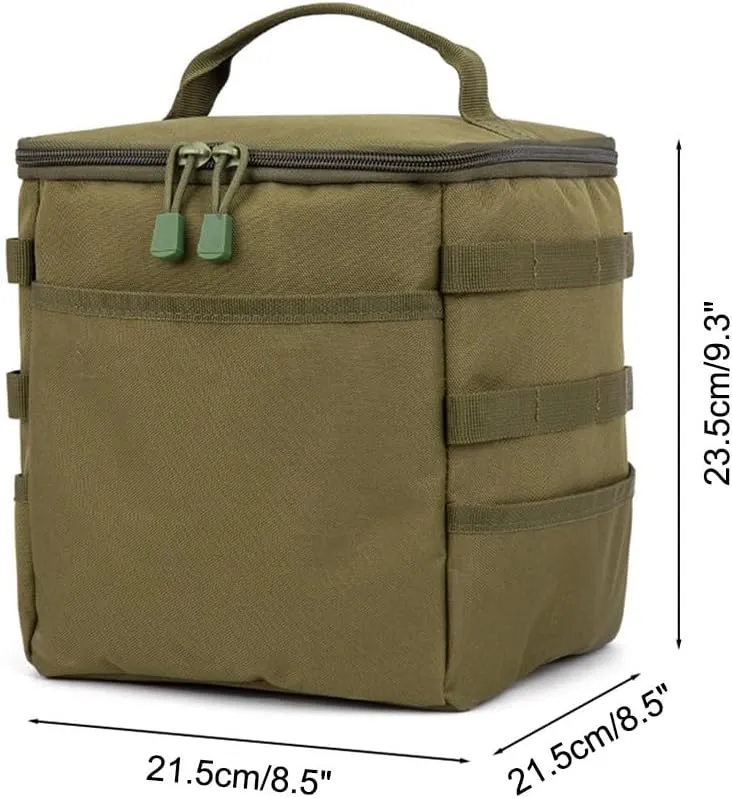MiOYOOW Camping Storage Bag, Foldable Camping Cookware Organizer Waterproof Hiking Organizer with Handle for Hiking BBQ Cooking Picnic
