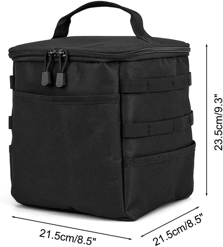 MiOYOOW Camping Storage Bag, Foldable Camping Cookware Organizer Waterproof Hiking Organizer with Handle for Hiking BBQ Cooking Picnic