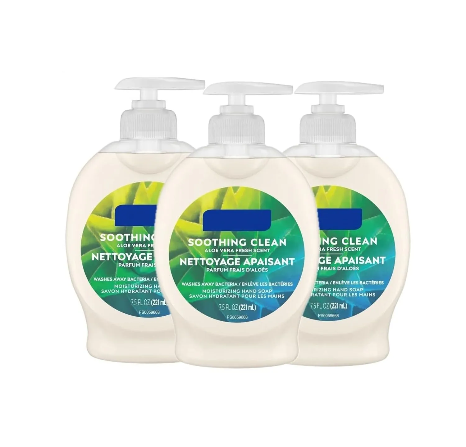 Moisturizing Liquid Hand Soap (Pack of 3) Soothing Clean Aloe Vera - 7.5 Fl Oz