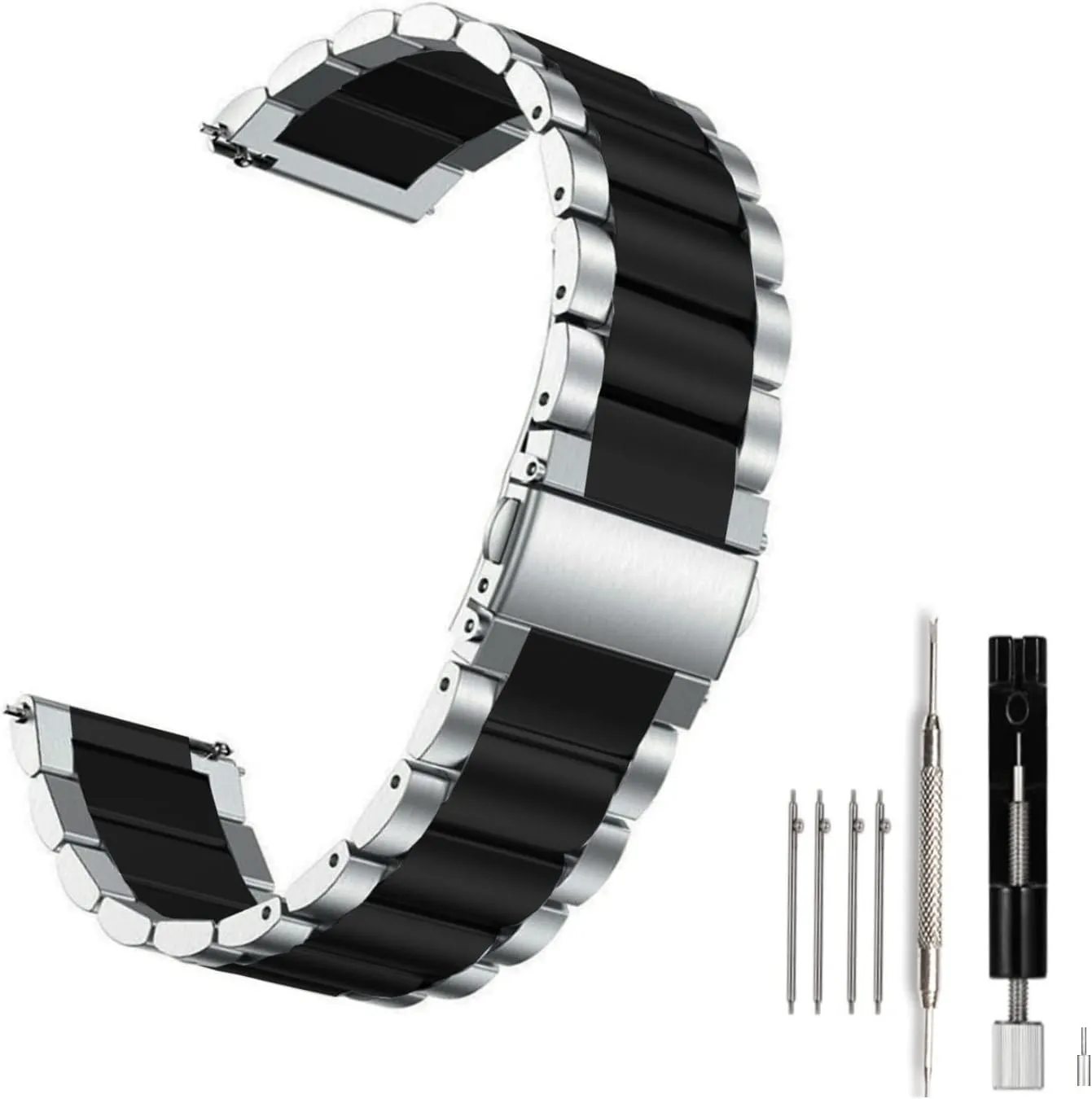Moran Stainless Steel Watch Band Quick Release Replacement Metal Strap 20mm 22mm for Men Women