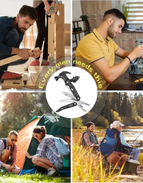 Multi-Utility Hammer Tool Kit – Wood & Stainless Steel
