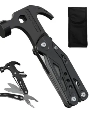 Multi-Utility Hammer Tool Kit – Wood & Stainless Steel