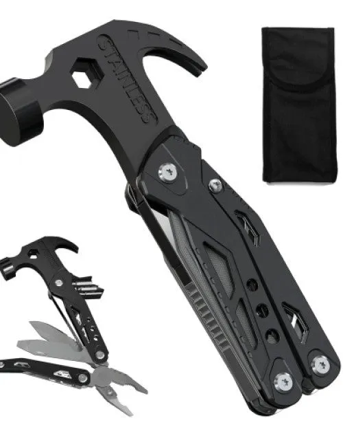 Multi-Utility Hammer Tool Kit – Wood & Stainless Steel