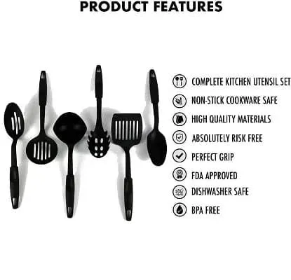 Multispace Heat-Resistant Silicone Spoon Set (6-Pieces)
