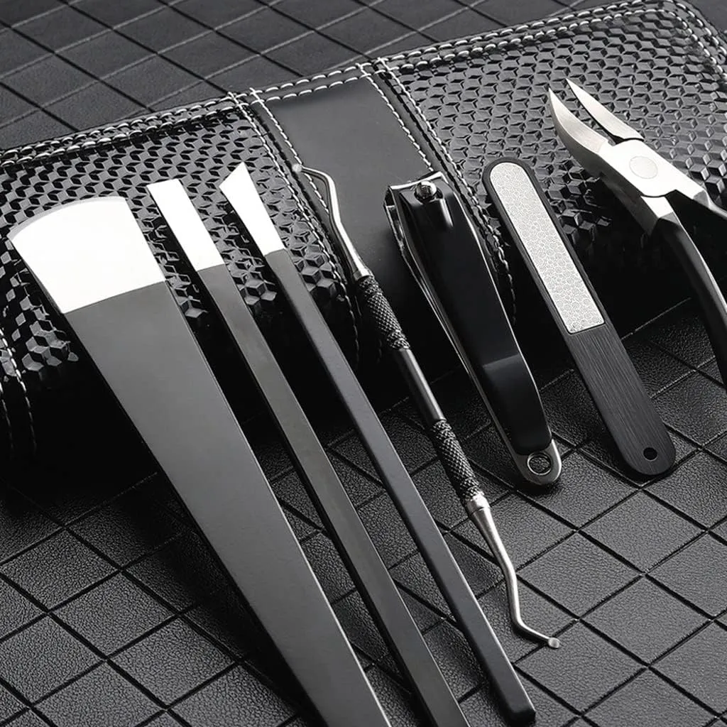 Nail Clipper Set Professional Pedicure 7 Sets Toenail Care Set Nail Clippers Manicure Pedicure Kit Stainless Steel Pedicure Pliers Travel Sets Manicure Set(7 Piece Set)