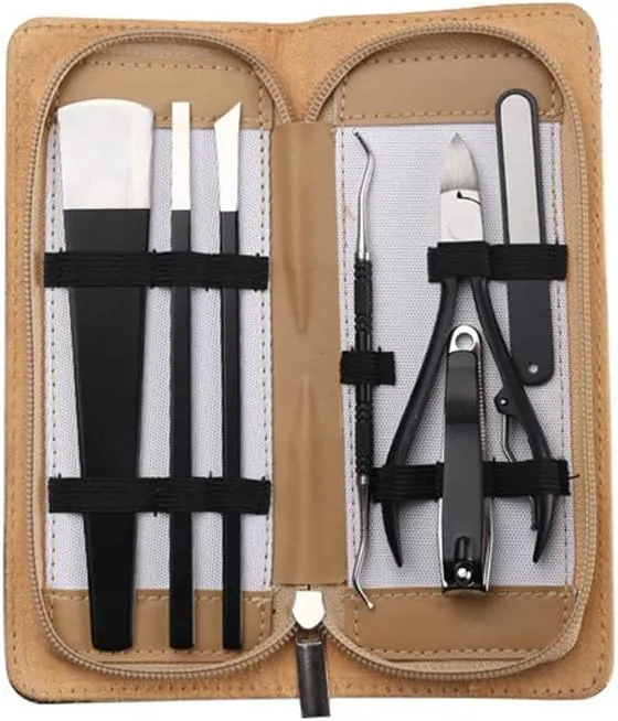 Nail Clipper Set Professional Pedicure 7 Sets Toenail Care Set Nail Clippers Manicure Pedicure Kit Stainless Steel Pedicure Pliers Travel Sets Manicure Set(7 Piece Set)