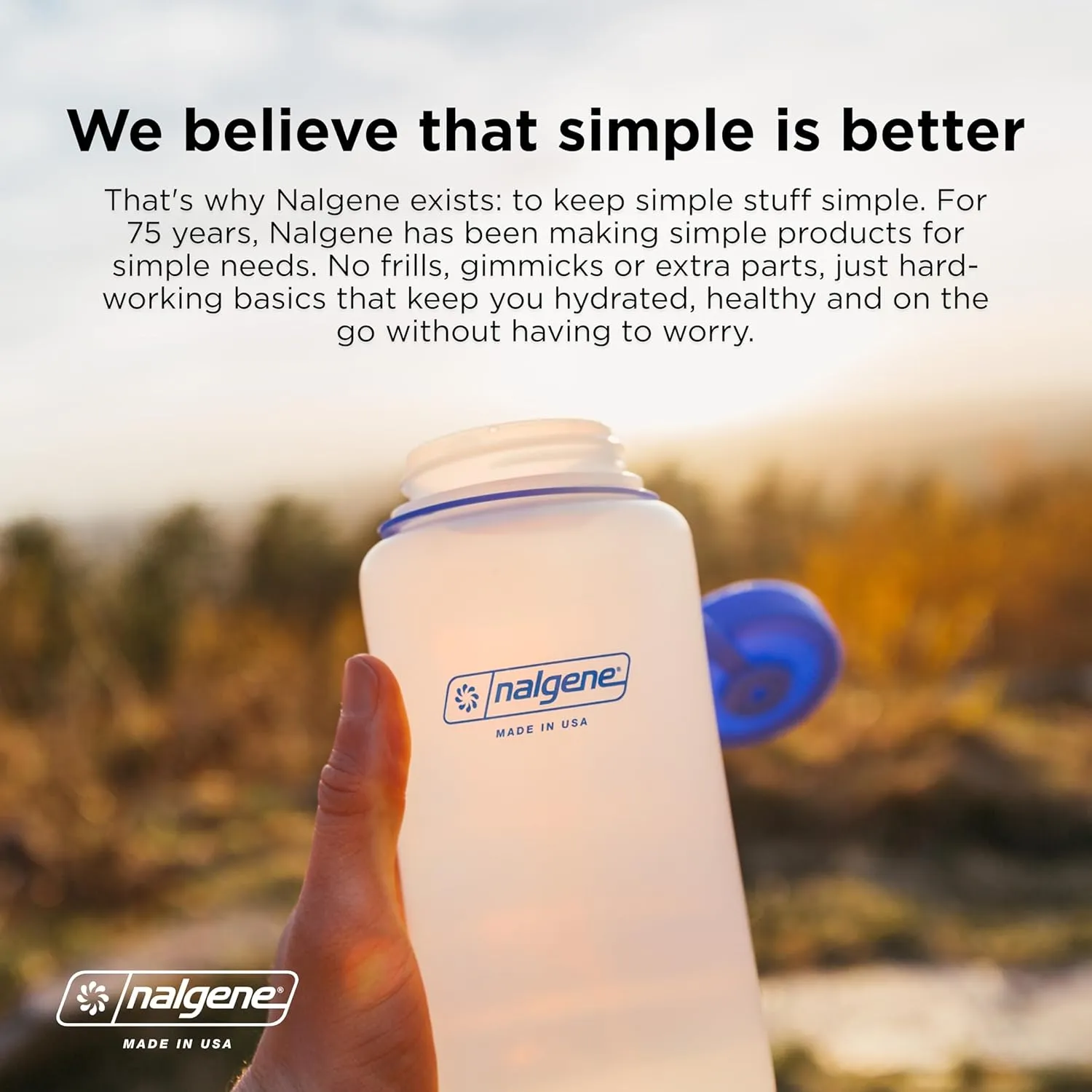 Nalgene Sustain Tritan BPA-Free Water Bottle Made with Material Derived from 50% Plastic Waste (Using ISCC Certified Mass Balance), 16 OZ, Narrow Mouth, Jade