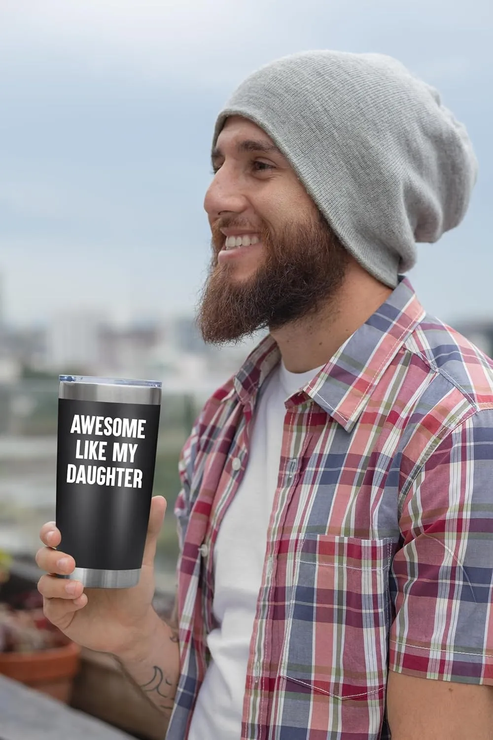NewEleven Fathers Day Gift For Dad - Birthday Gifts For Dad From Daughter - Husband Gifts - Unique Birthday Present Ideas For Father, Husband, New Papa, Bonus Father From Daughter - 20 Oz Tumbler