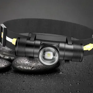 Newest LED Headlamp High Power 18650 Rechargeable USB-C Torch for Camping & Hunting