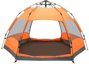 NIEH Tent Windproof Waterproof Camping Tent Automatic Pop Up Camping Tent Large 5-8 Person Waterproof Sunscreen 4 Season Hexagonal Tent Outdoor Camping Supplies Easy Large Capacity