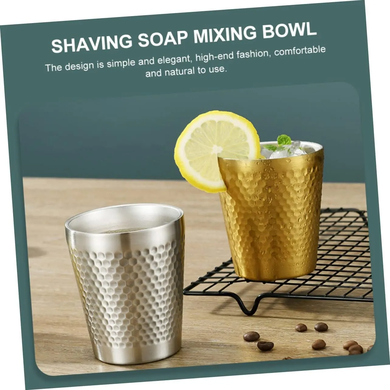 NOLITOY 3 Pcs Men's Shaving Bowl Set Lid Stainless Steel Foam Shaving Bowl Soap Cup