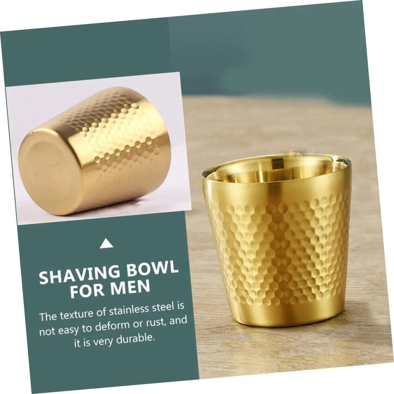 NOLITOY 3 Pcs Men's Shaving Bowl Set Lid Stainless Steel Foam Shaving Bowl Soap Cup