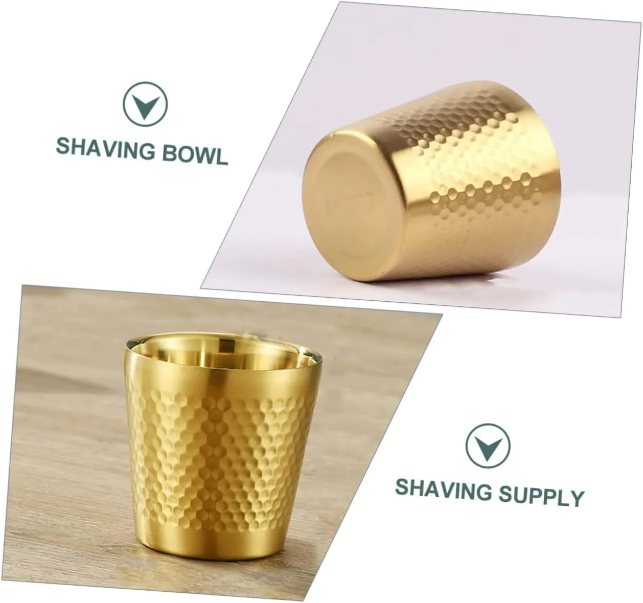 NOLITOY 3 Pcs Men's Shaving Bowl Set Lid Stainless Steel Foam Shaving Bowl Soap Cup