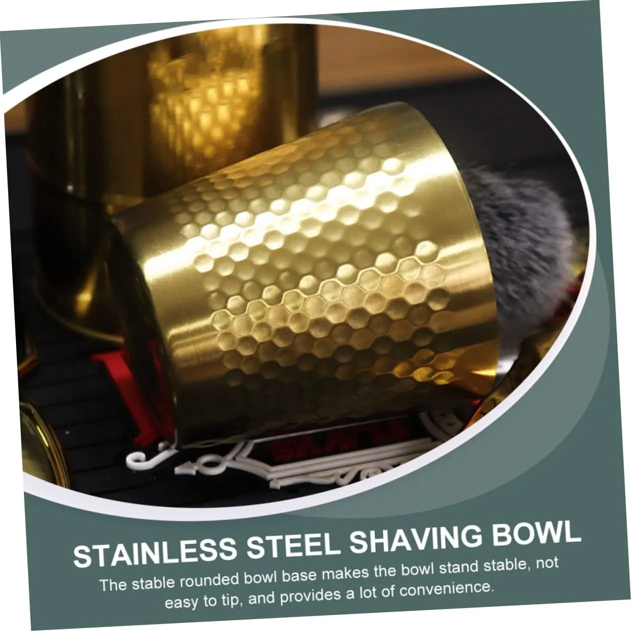 NOLITOY 3 Pcs Men's Shaving Bowl Set Lid Stainless Steel Foam Shaving Bowl Soap Cup