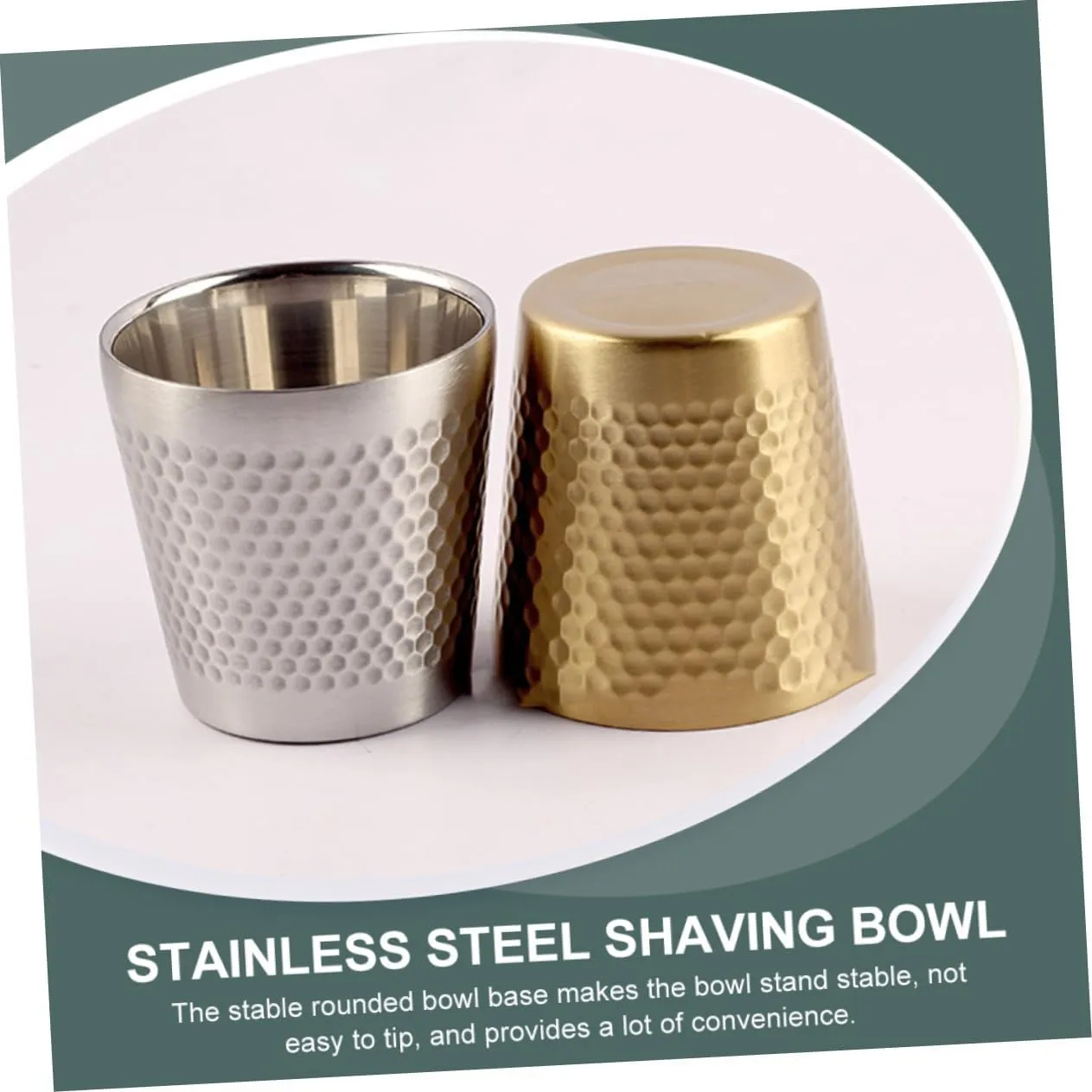 NOLITOY Men's Shaving Soap Mixing Bowl 304 Stainless Steel Compact and Easy to Store