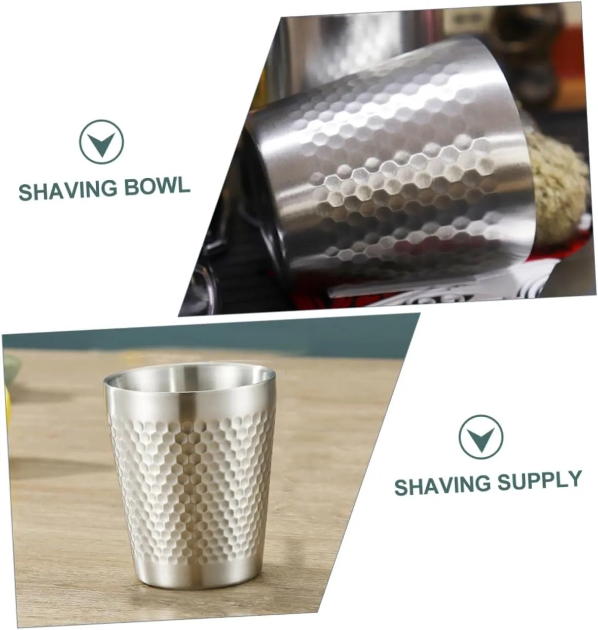 NOLITOY Men's Shaving Soap Mixing Bowl 304 Stainless Steel Compact and Easy to Store