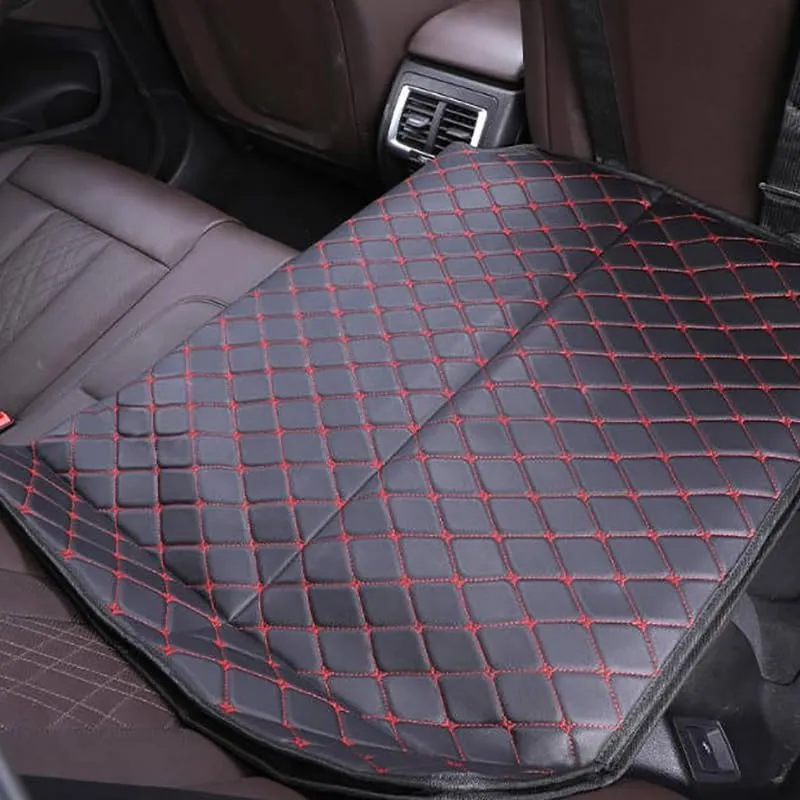 Non Inflatable Car Bed Air Mattress for Ligier JS50/JS60/Myli/Pulse 4/Be Sun/Be Two/OptiMax/X-Pro/X-Too, Car Bed Back seat Extender, Double-Sided Folding for Camping Sleeping,A Black Red