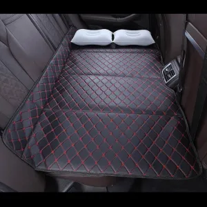 Non Inflatable Car Bed Air Mattress for Ligier JS50/JS60/Myli/Pulse 4/Be Sun/Be Two/OptiMax/X-Pro/X-Too, Car Bed Back seat Extender, Double-Sided Folding for Camping Sleeping,A Black Red