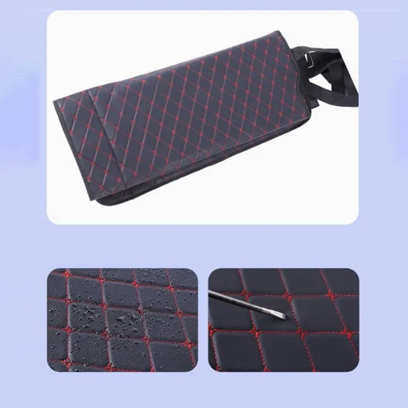 Non Inflatable Car Bed Air Mattress for Ligier JS50/JS60/Myli/Pulse 4/Be Sun/Be Two/OptiMax/X-Pro/X-Too, Car Bed Back seat Extender, Double-Sided Folding for Camping Sleeping,A Black Red