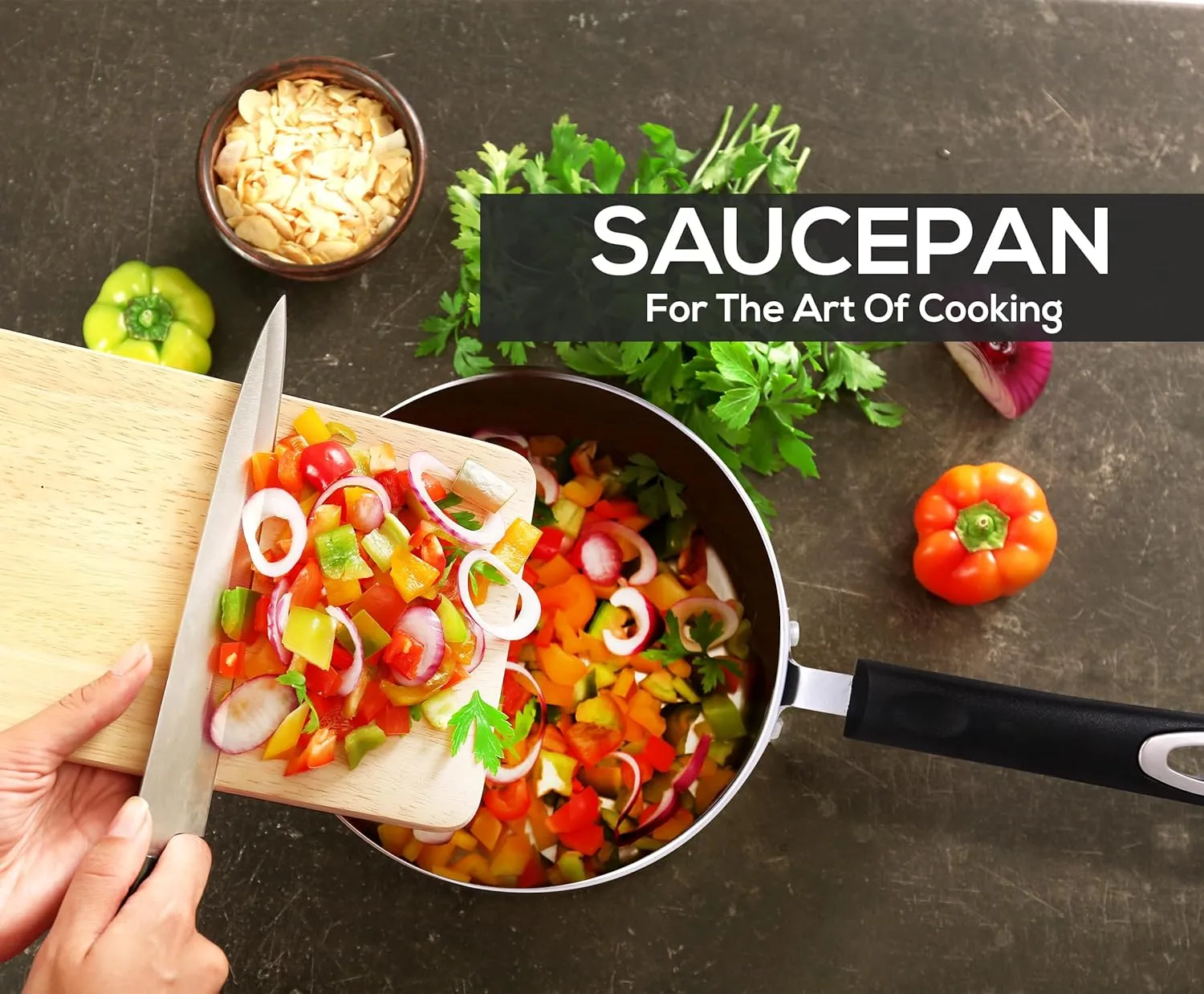 Nonstick Saucepan with Glass Lid,Multipurpose Use for Home Kitchen or Restaurant Milk Pan（16cm / 1.5 Litre ）