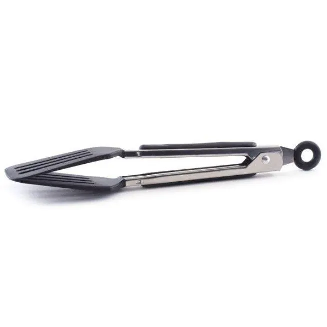 Norpro 8" Stainless Steel Mini Slotted Spatula Locking Serving Tongs