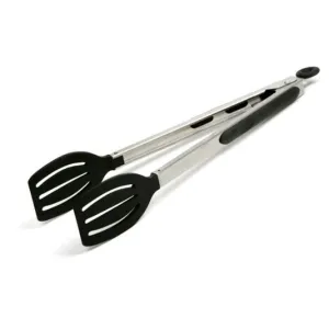 Norpro Grip-EZ 9" Stainless Steel Nylon Heat Resistant Locking Spatula Tongs