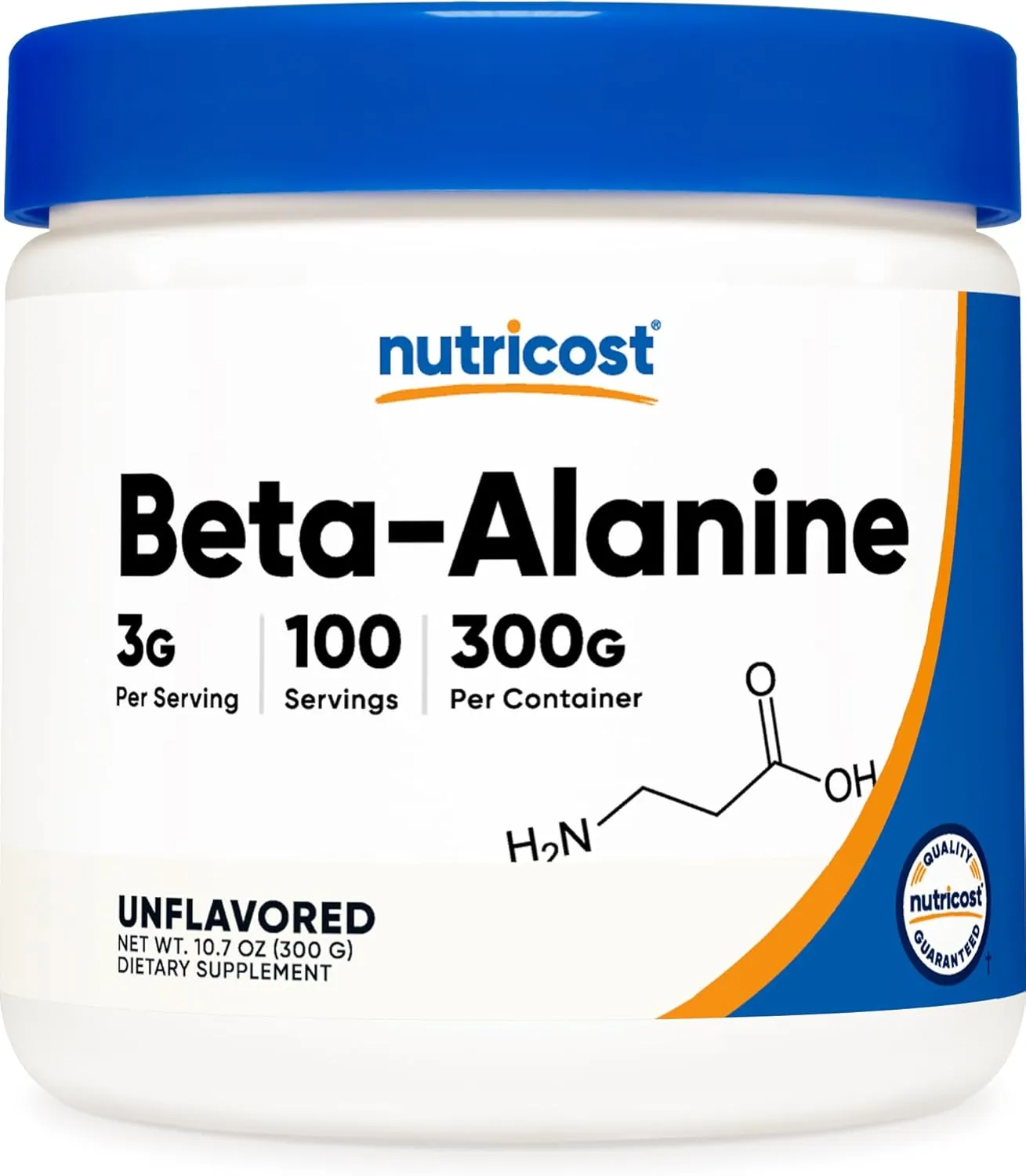 Nutricost Beta Alanine Powder 300 Grams (10.7oz) - 3 Grams Per Serving