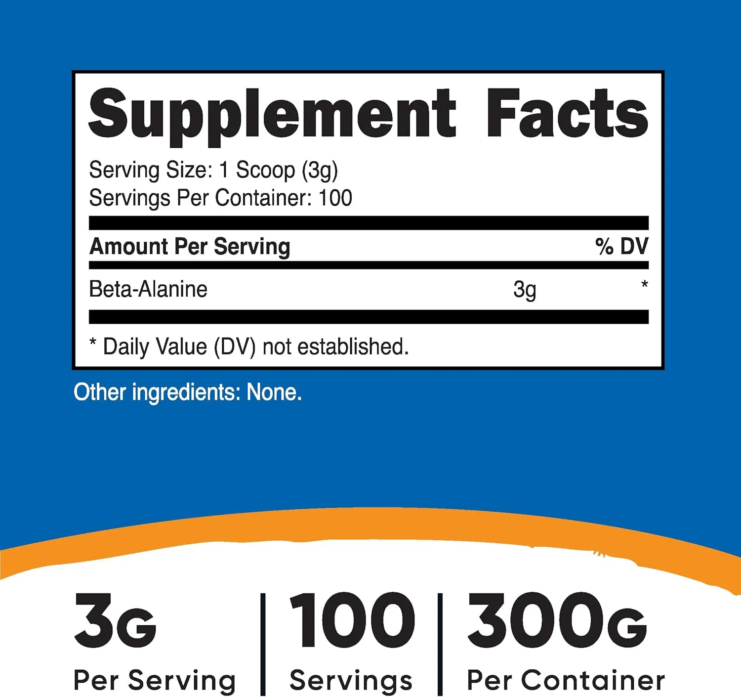 Nutricost Beta Alanine Powder 300 Grams (10.7oz) - 3 Grams Per Serving