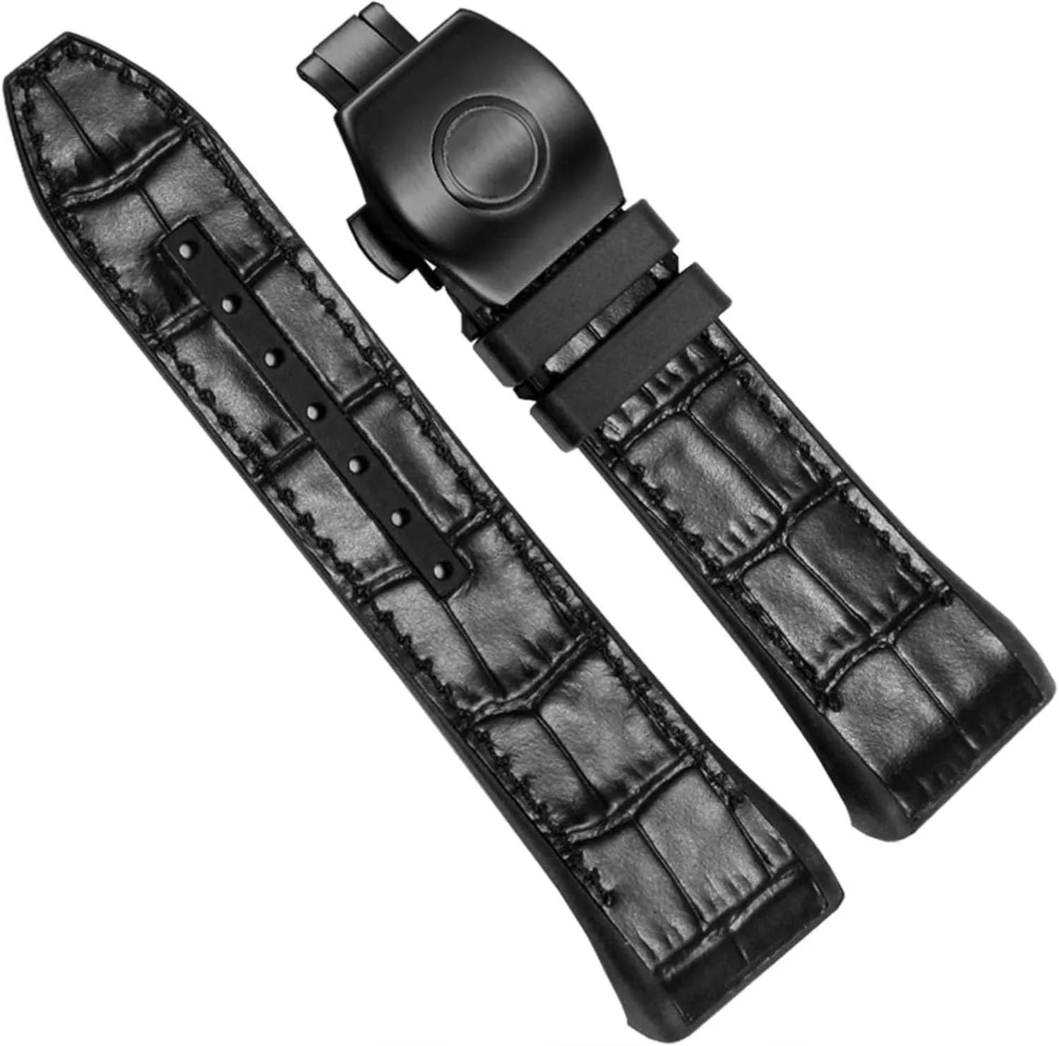 Nylon Genuine Leather Watchband for Franck Muller V45 Series watch strap with Folding Buckle
