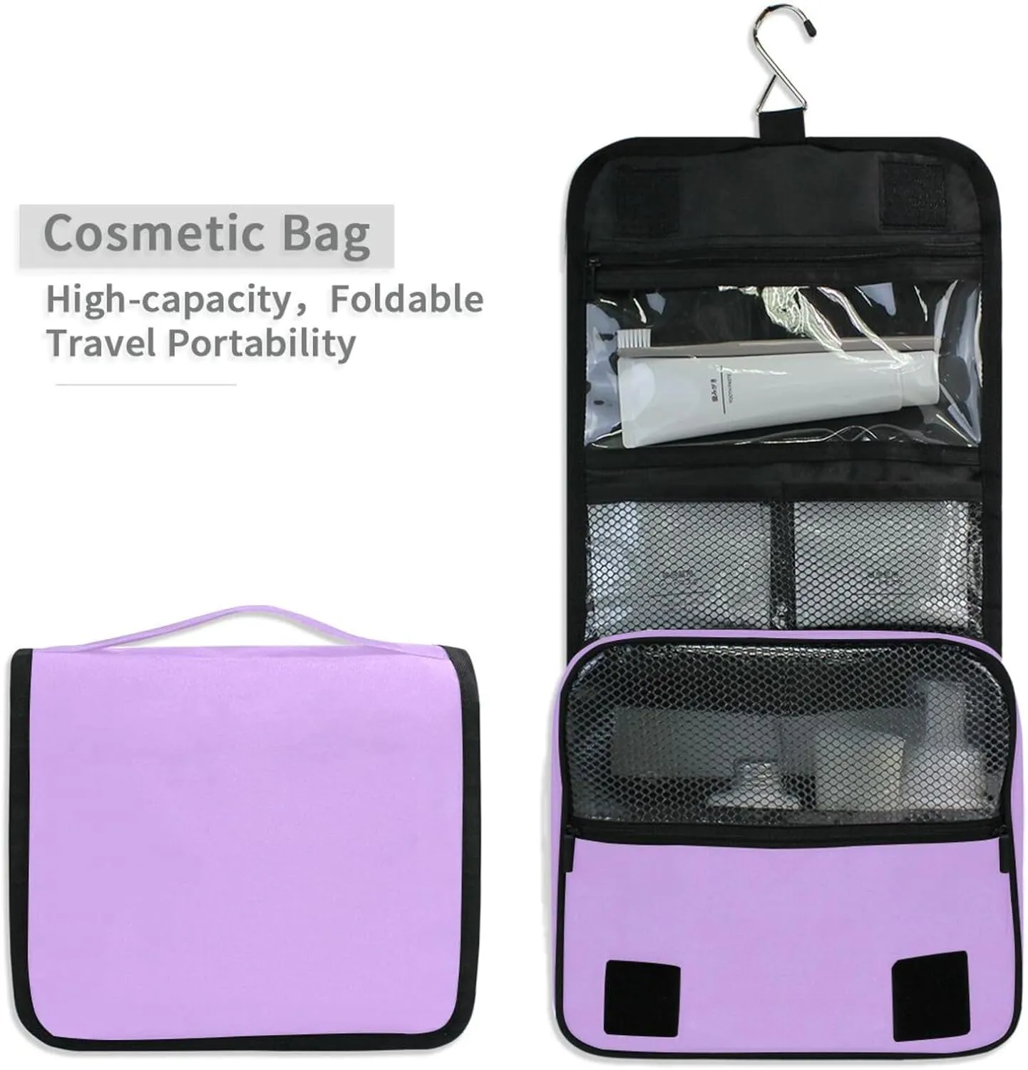 ODAWA Toiletry Bags Mauve Toiletry Hanging Bag Women's Makeup Organizer Cosmetic Bags