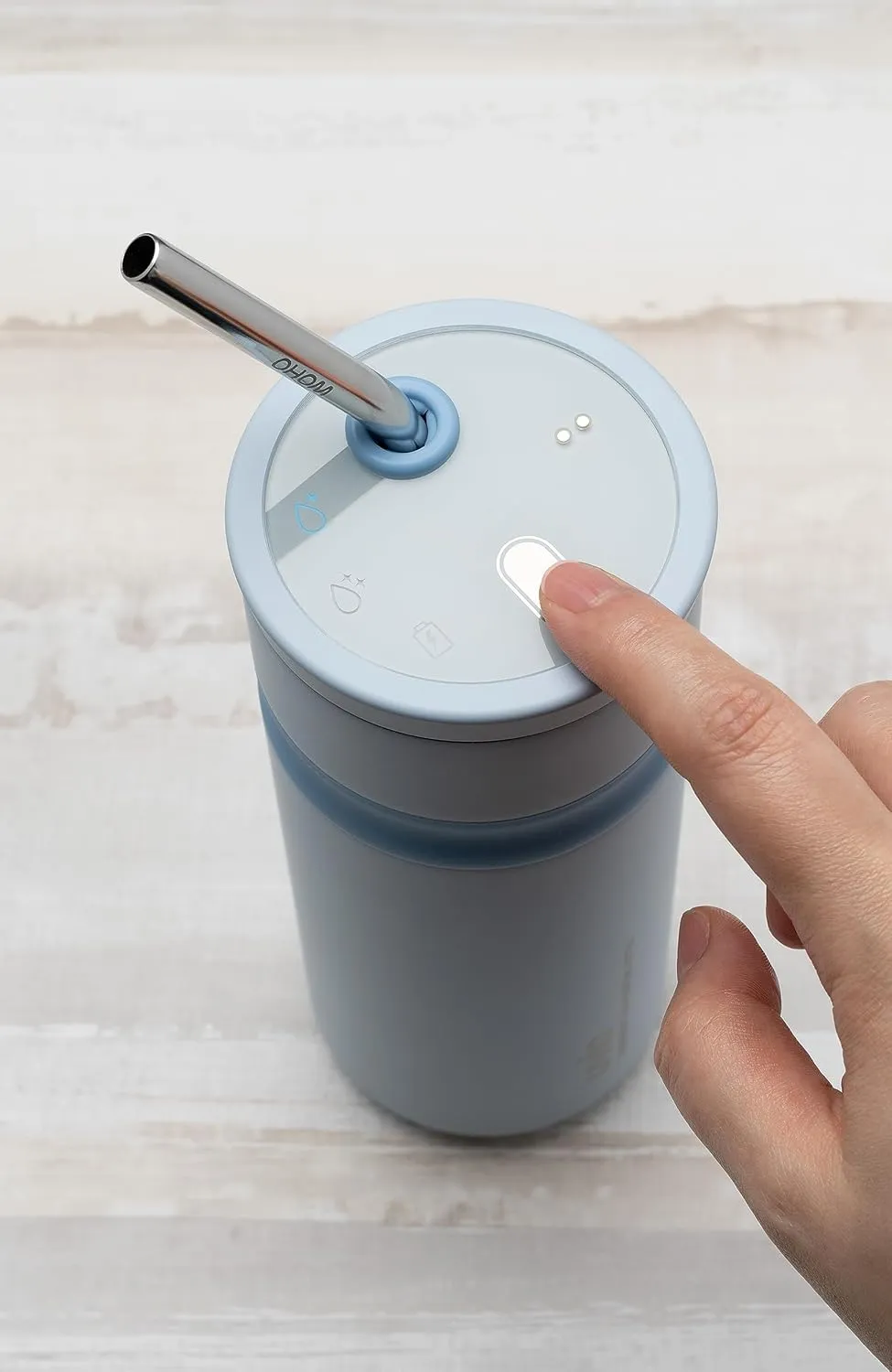 OHOM Uvio Straw Bottle (Polar Blue)