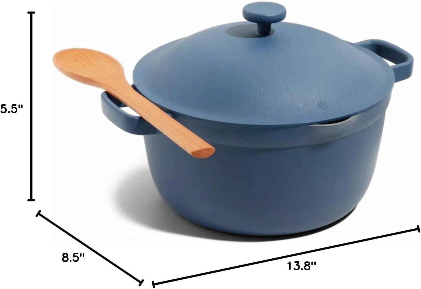 Our Place Perfect Pot - 5.5 Qt. Nonstick Ceramic Sauce Pan with Lid | Versatile Cookware for Stovetop and Oven | Steam, Bake, Braise, Roast | PTFE and PFOA-Free | Toxin-Free, Easy to Clean | Blue Salt