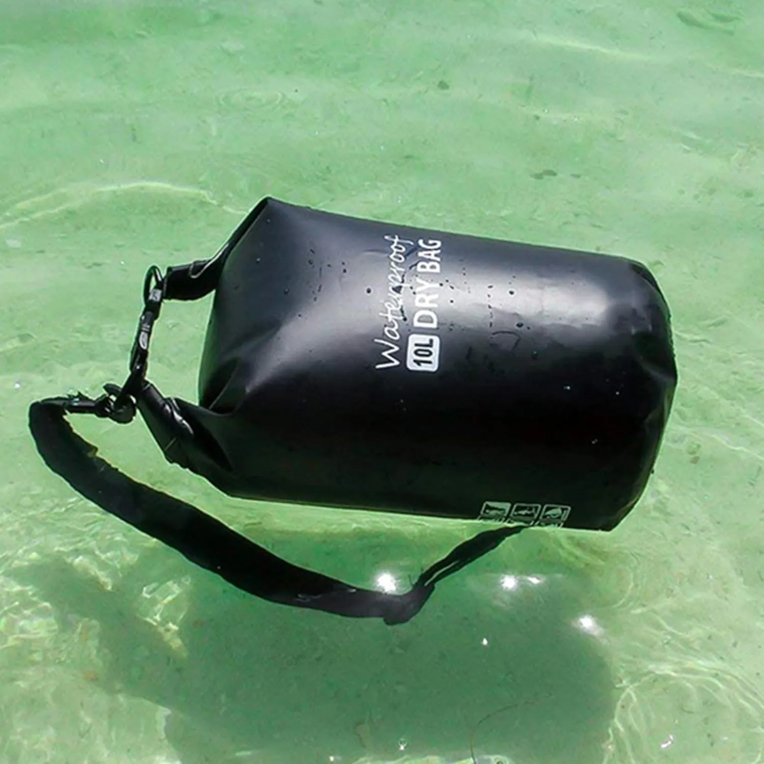 Outdoor Beach Buckled Storage Sacks Waterproofs Dry Bag Swimming Bag Floating Bags for Camping Hiking Trekking, Orange, 20L