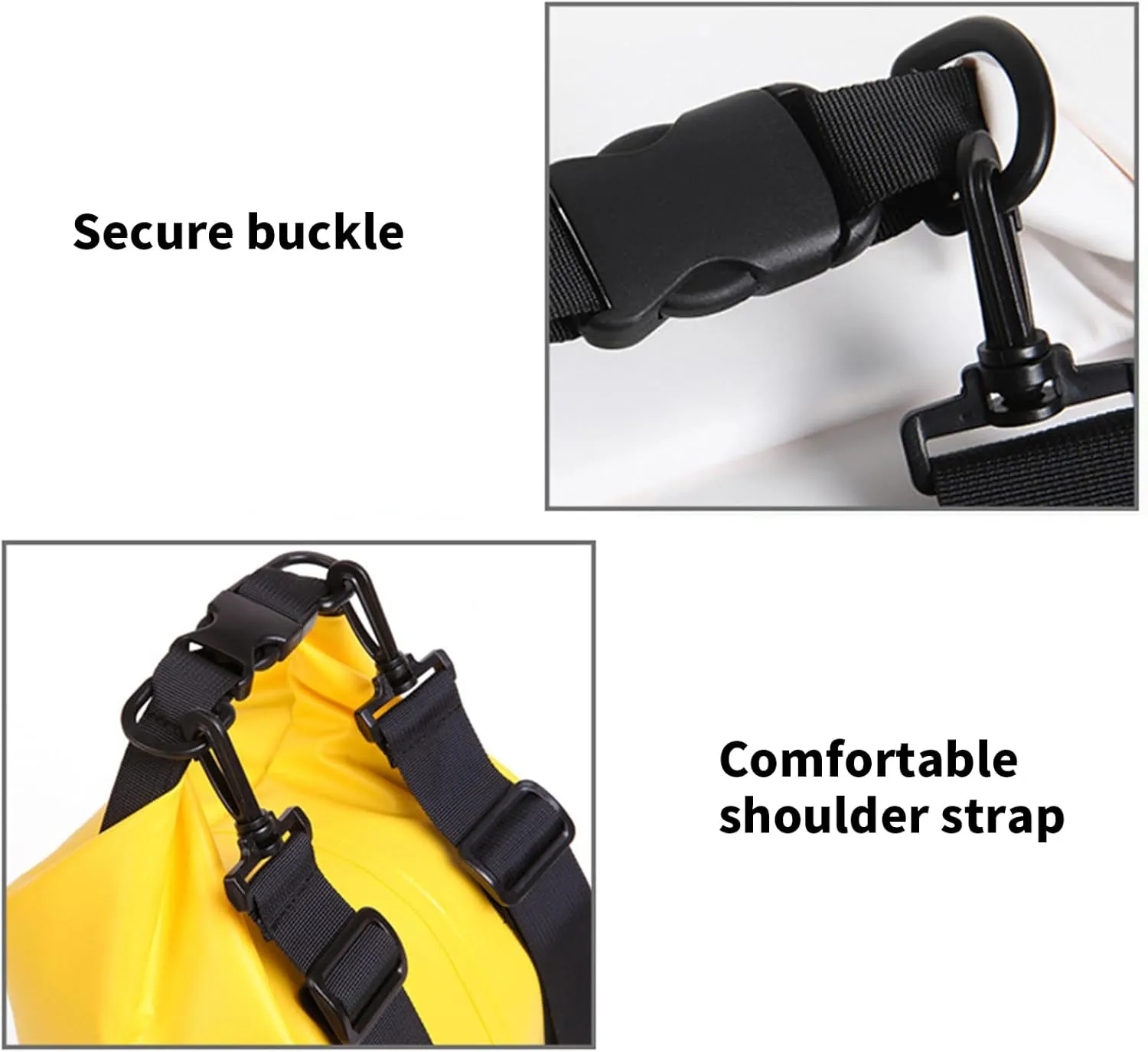 Outdoor Beach Buckled Storage Sacks Waterproofs Dry Bag Swimming Bag Floating Bags for Camping Hiking Trekking, Rose Re, 20L