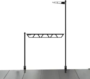 Outdoor Cookware Rack, Desktop Cookware Storage Stand, Metal Cutlery Holder, Portable Removable Tool Organizer for Camping Picnic BBQ Outdoor Fishing