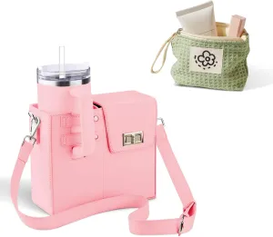 Outdoor Portable Crossbody Water Bottle Storage Bag, Adjustable Water Bottle Holder Suitable for Most Cups
