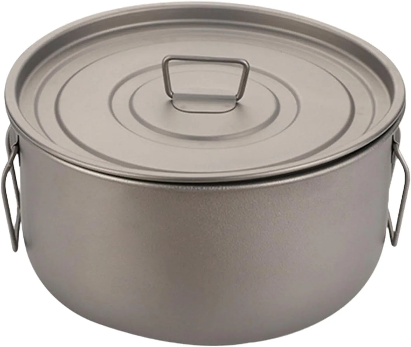 Outdoor Titanium Pot 1.8L Easy to Clean Soup Pot for Hiking Picnic Equipment