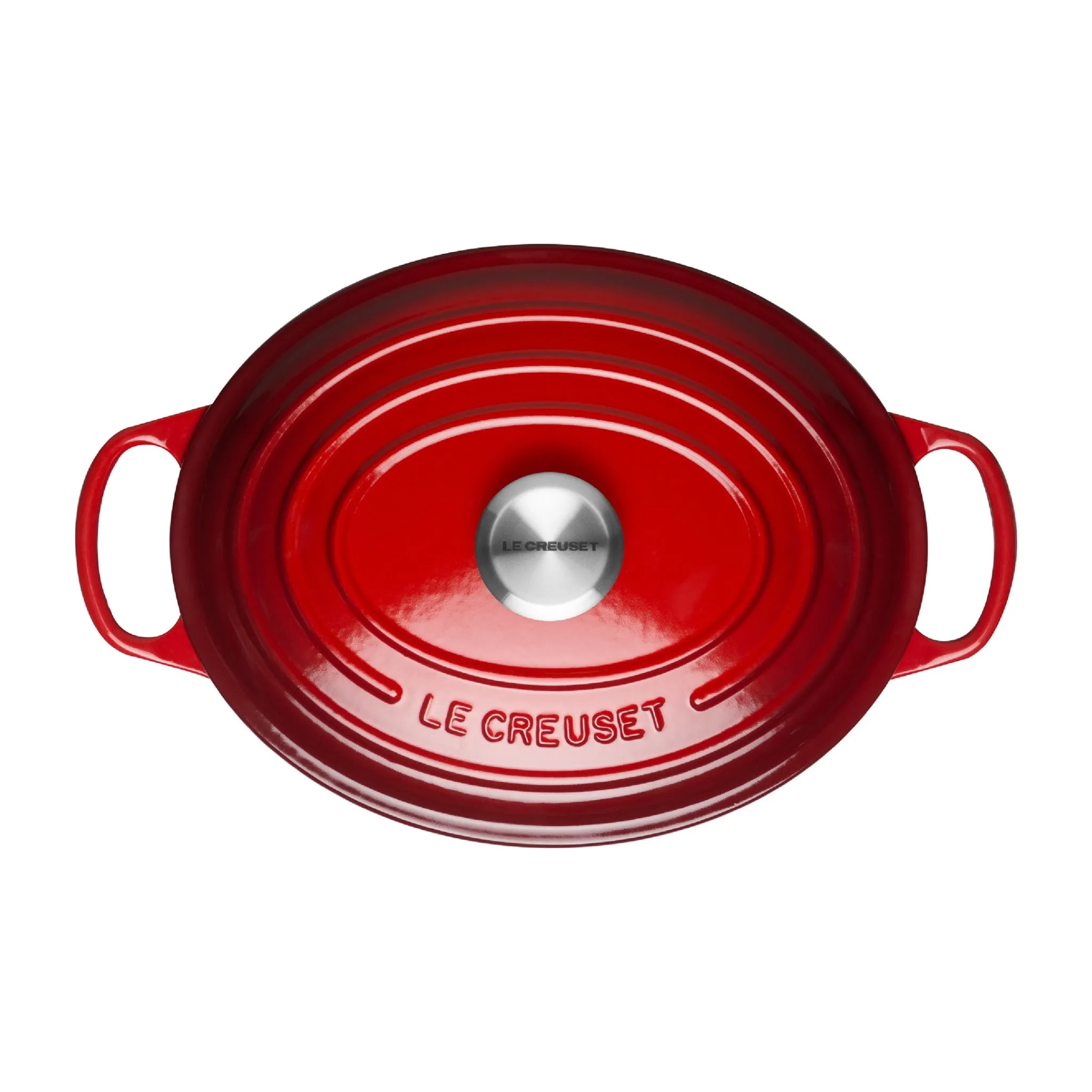 Oval Cast Iron Casserole Dish | Cerise | 29cm