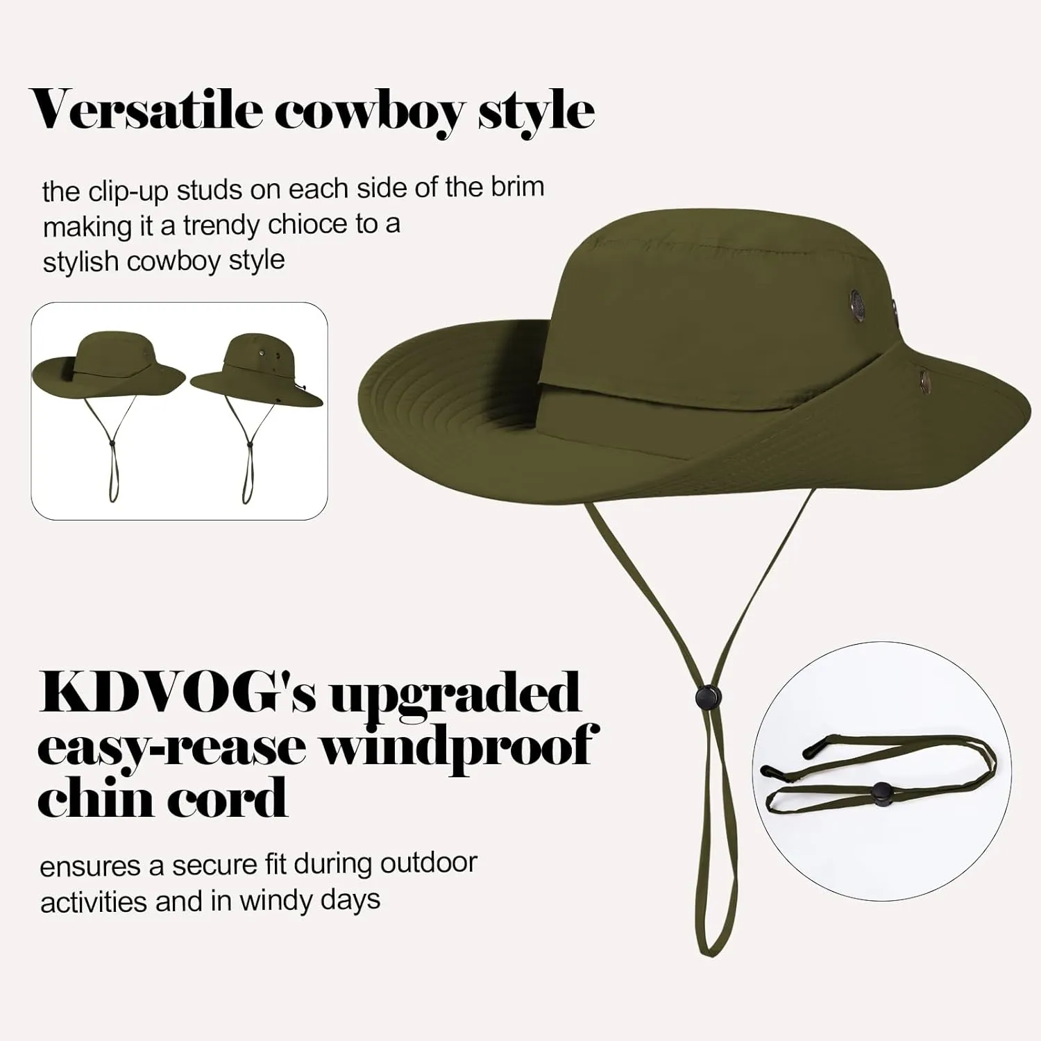 Oversize XL XXL Sun Hats Large Wide Brim Waterproof UPF 50  Bucket Hat Summer Travel Fishing Hiking Hat with Detachable Strap